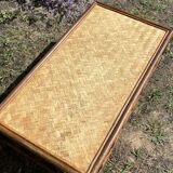 Vintage rattan coffee table