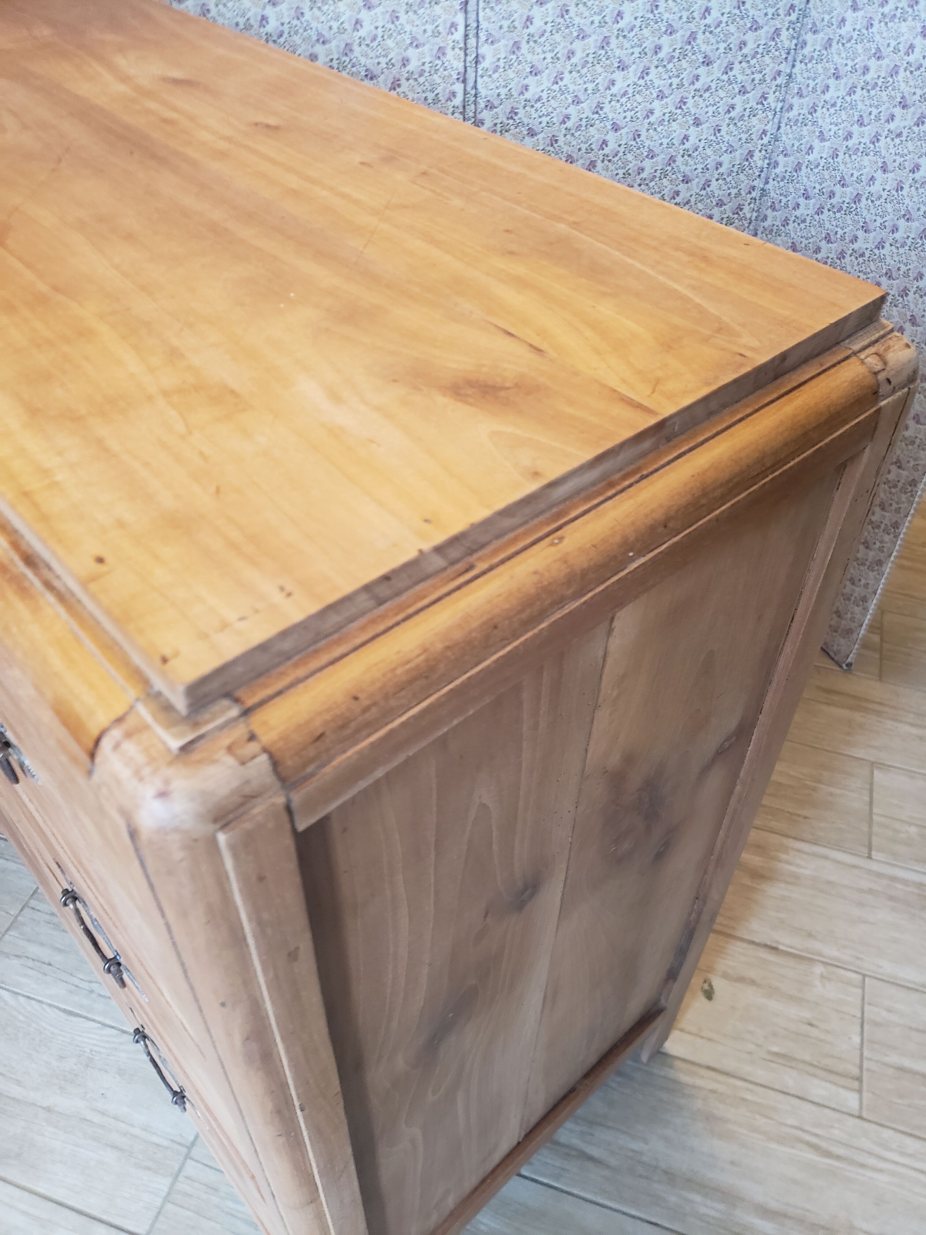 Solid antique cherry chest of drawers