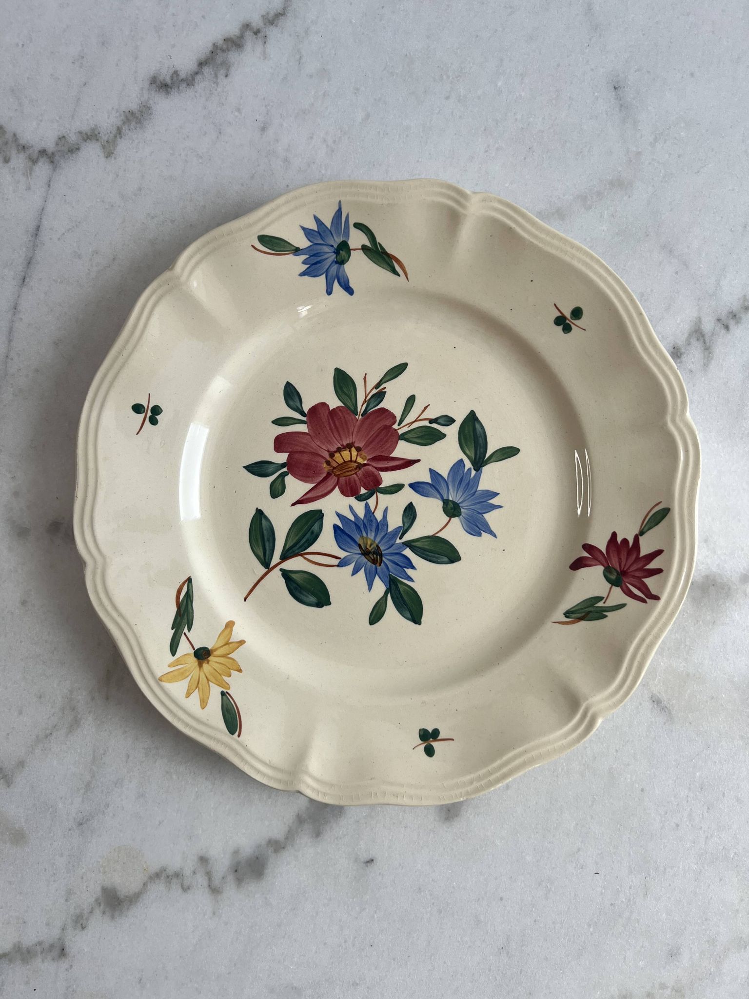 Small flat plate Sarreguemines and Digoin