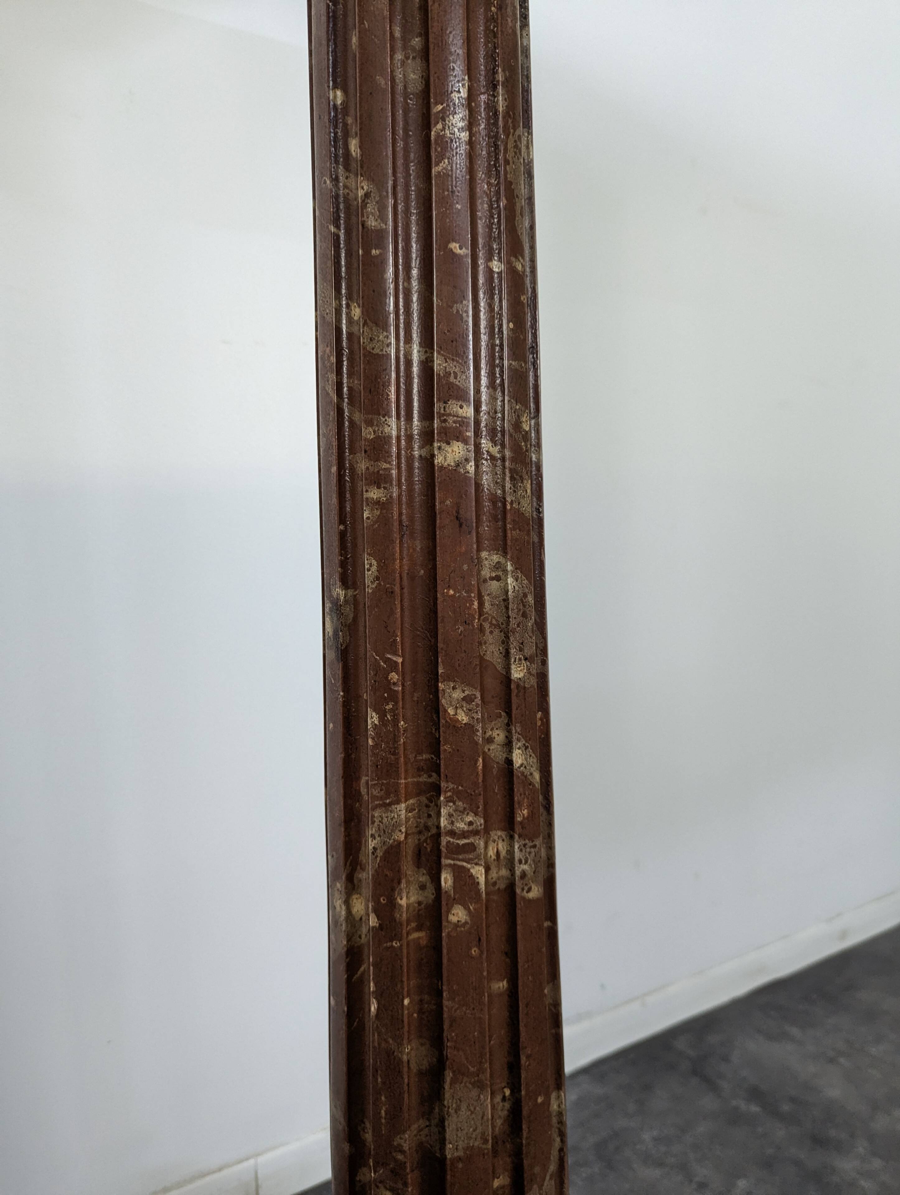 Faux marble wooden stool