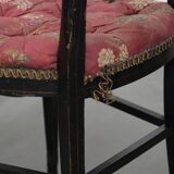 Set of 4 antique French Napoleon III chairs inlaid with mother-of-pearl