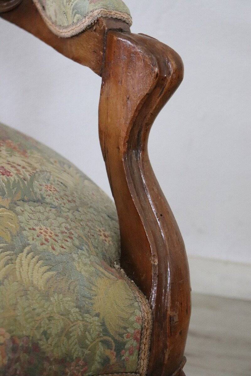 Antique walnut armchair 19th Century