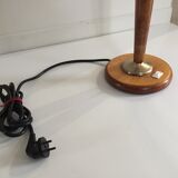 Chic wooden office lampe 1960