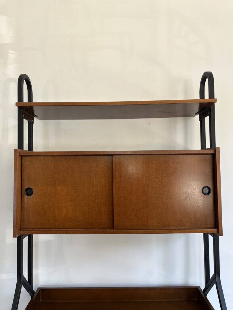 Freestanding wall unit with desk