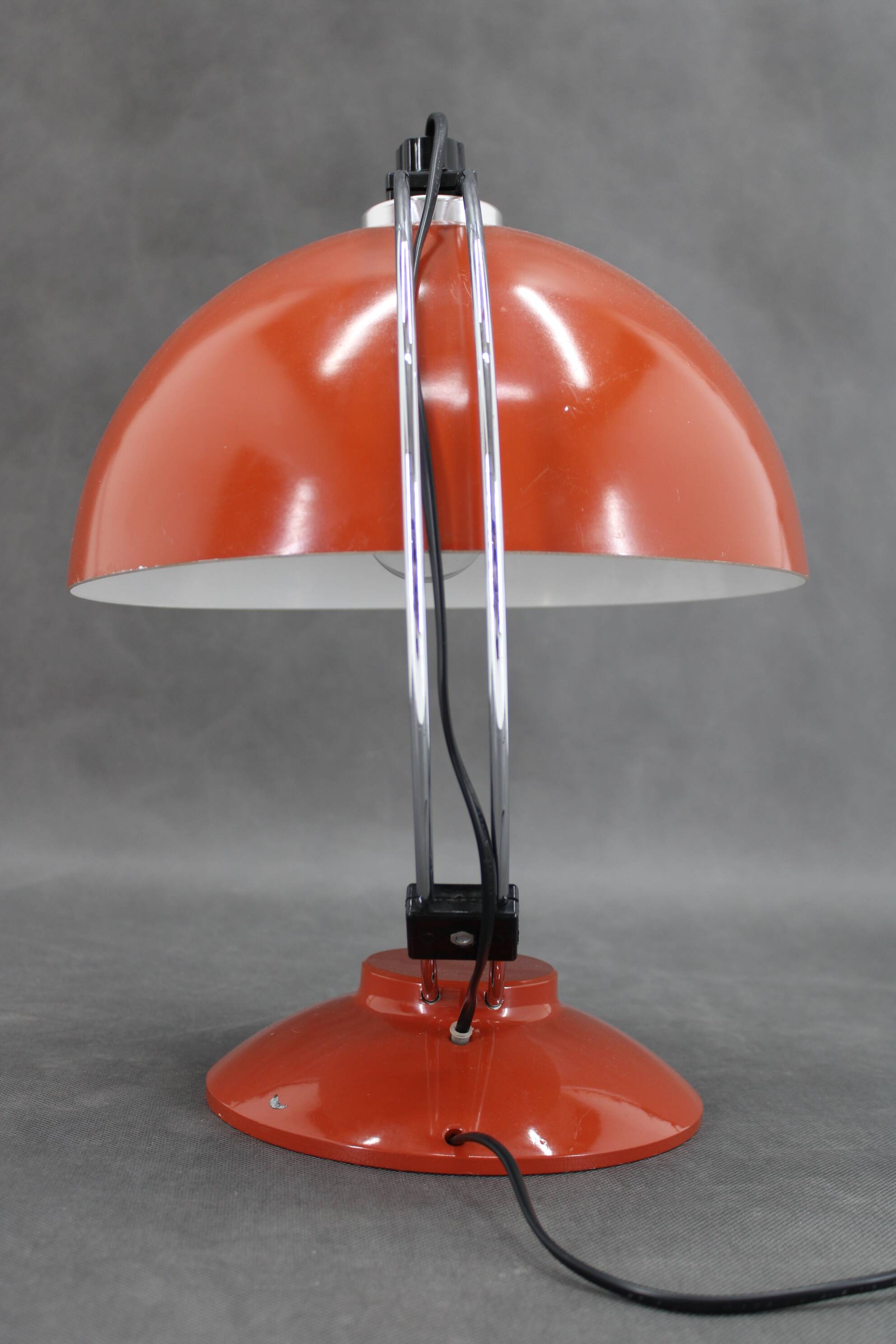 1970s Red Table Lamp ,Czechoslovakia