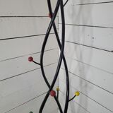 Vintage coat rack with multicolored ball