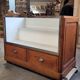 Shop counter display cabinet with old drawers, 1900s