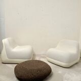 Pair of Jumbo armchairs, Alberto Rosselli, Saporiti 1970