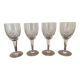 Verre à vin en cristal ciselé vintage 4 pièces