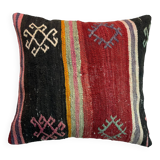 VINTAGE TURKISH KILIM CUSHION COVER , 45 X 45 CM