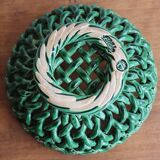 Ceramic basket / Green openwork bowl – Pichon Uzès