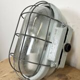 Industrial Cast Aluminium Wall Light with Frosted Glass from Elektrosvit, 1970s