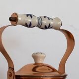 Vintage copper and ceramic kettle