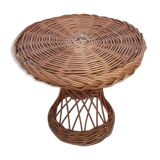 Vintage rattan round table