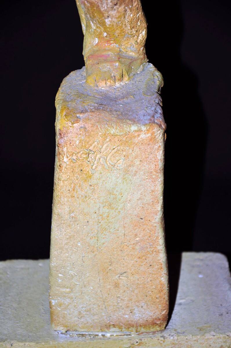 Terracotta sculpture signed Michel Wohlfahrt, circa 1980