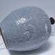 ceramic lamp in the shape of an XL pot, palm leaf decor, 80s