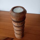 Hand-turned beechwood candle holder