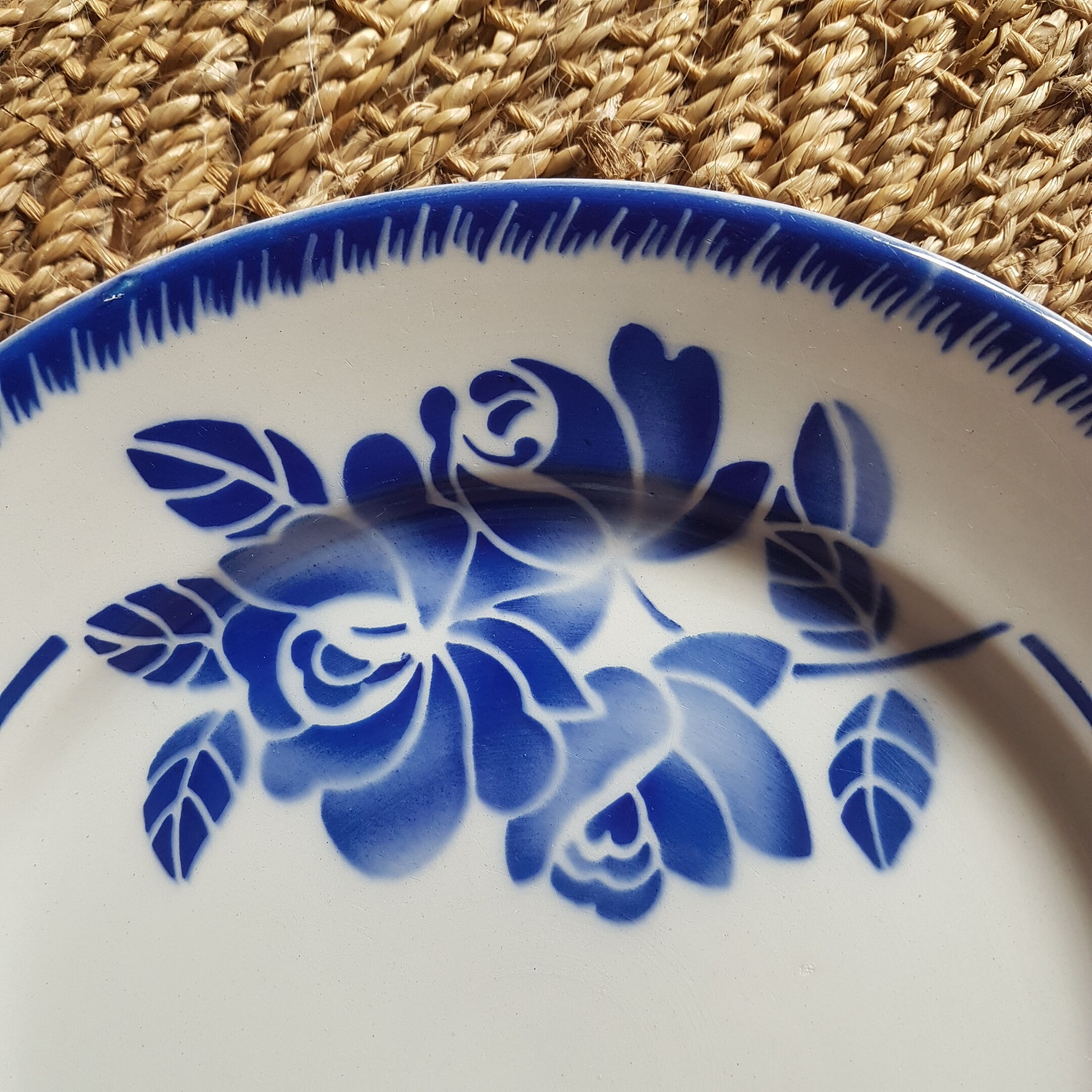 Blue ceramic plates