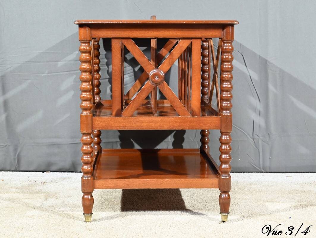 Porte-revues en acajou, époque Louis Philippe, milieu XIXème