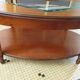 Table in solid cherry and glass