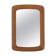 Mid-century modern sculptural wall mirror in stained oak, glass, Glas & Trä 1959