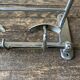 1950s chrome bathroom coat rack with shelf