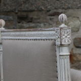 Daybed - Louis XVI style bench, reupholstered in linen