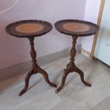Pair of pedestal tables