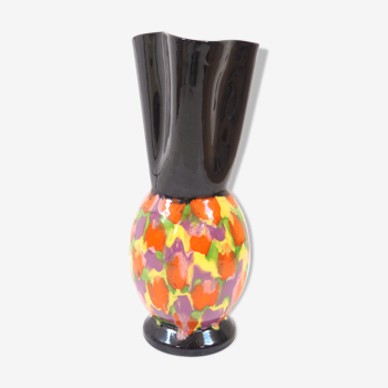 Vase multicolore années 60