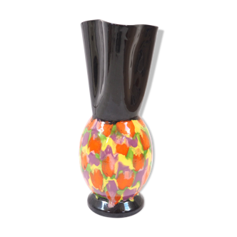 Vase multicolore années 60