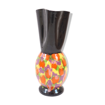 Vase multicolore années 60