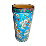 Longwy enamels roller vase