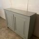 Antique vintage two-door sideboard in cloud gray
