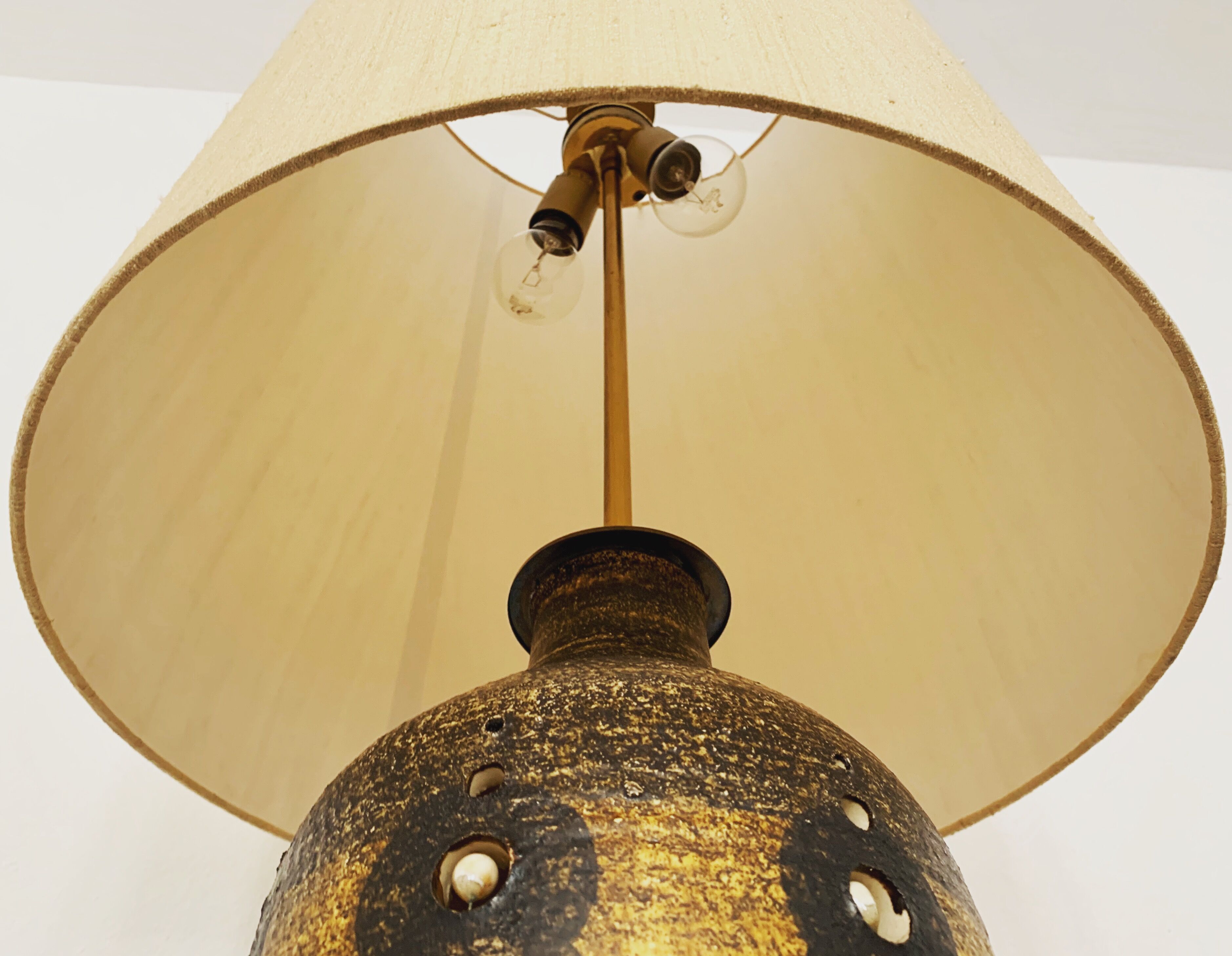 French ceramic floor lamp by Georges Pelletier