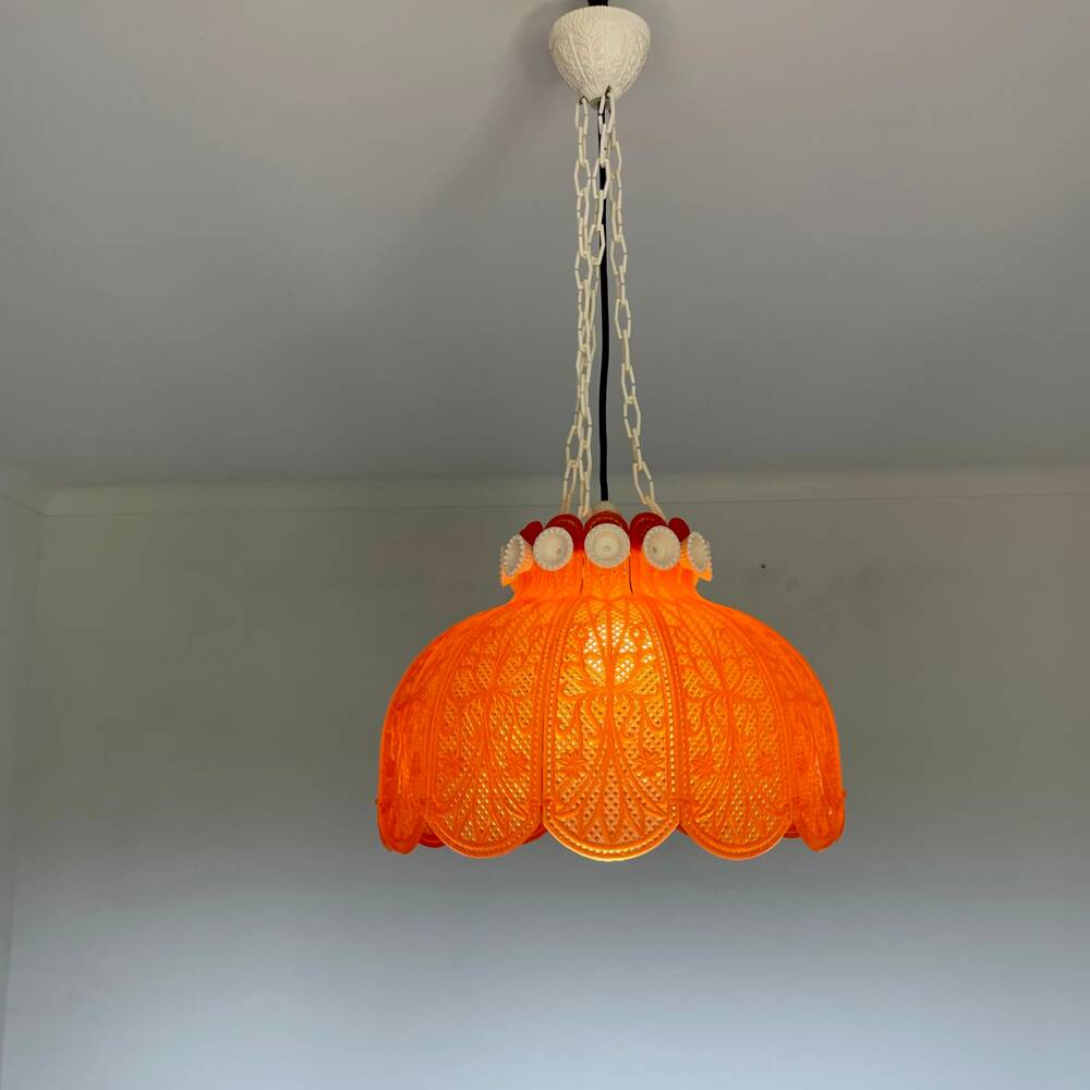 Red acrylic lace hanging light chandelier