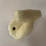 Antique hook in glazed terracotta / Ceramics, 1920, France