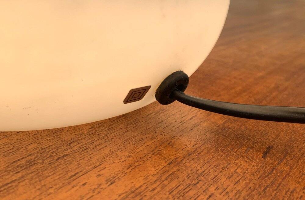 1970s vintage space-style German glass table lamp by Limburg.