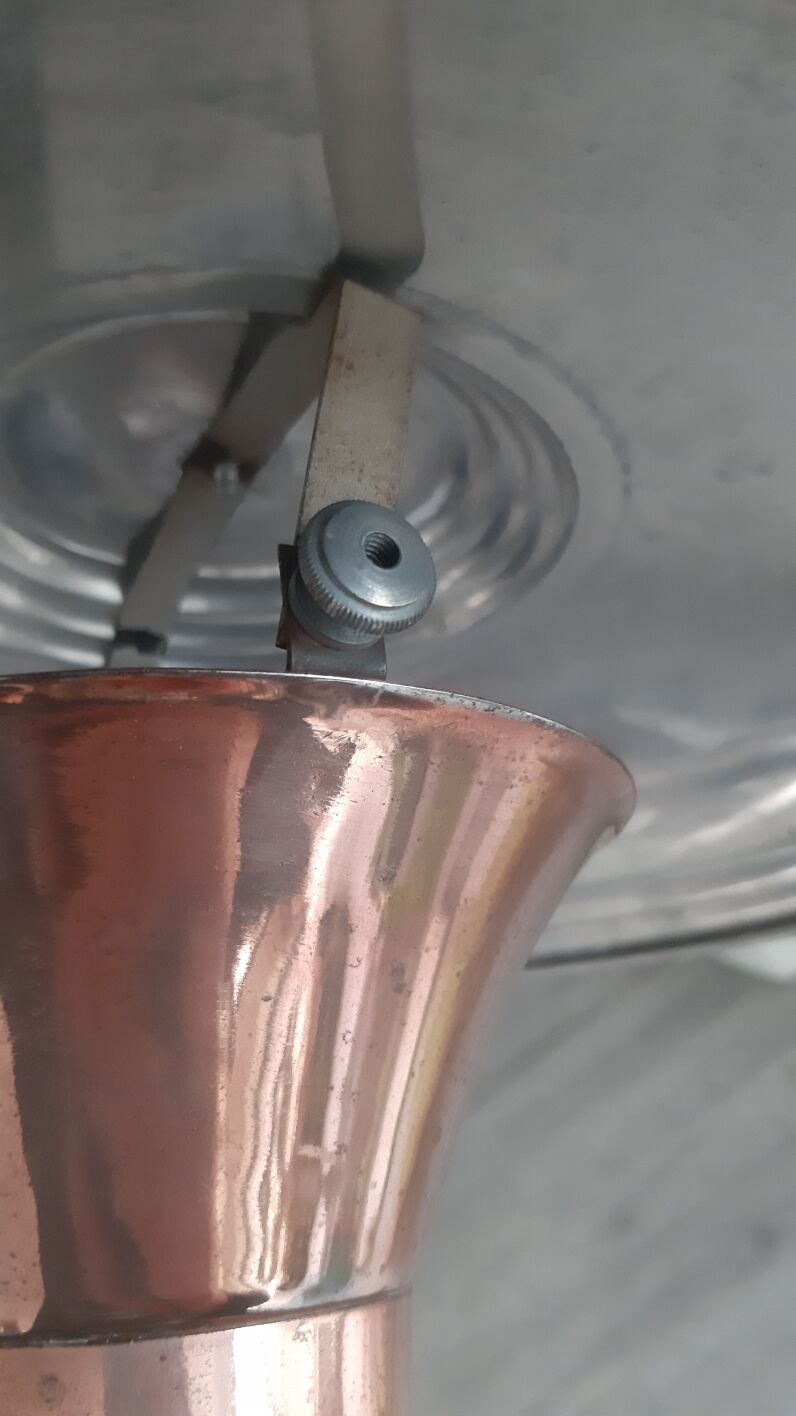 Copper and aluminum mushroom lamp