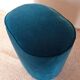 Velvet pouf, duck blue