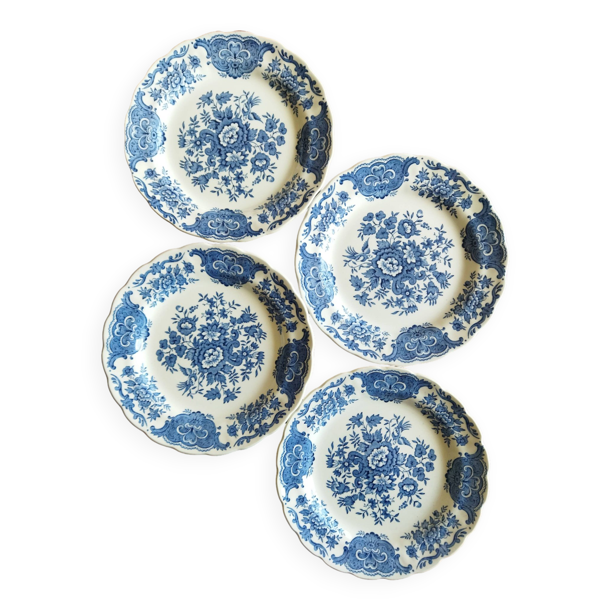 4 Ridgway "Windsor" English dessert plates