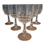 6 verres en cristal d'arques Modèle Montmartre neufs