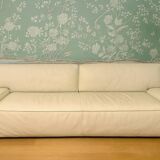 Cassina Myworld leather large model sofa and pouf