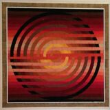 Patrice Allart geometric kinetic tapestry circa 1970