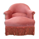 Fauteuil crapaud rose vintage