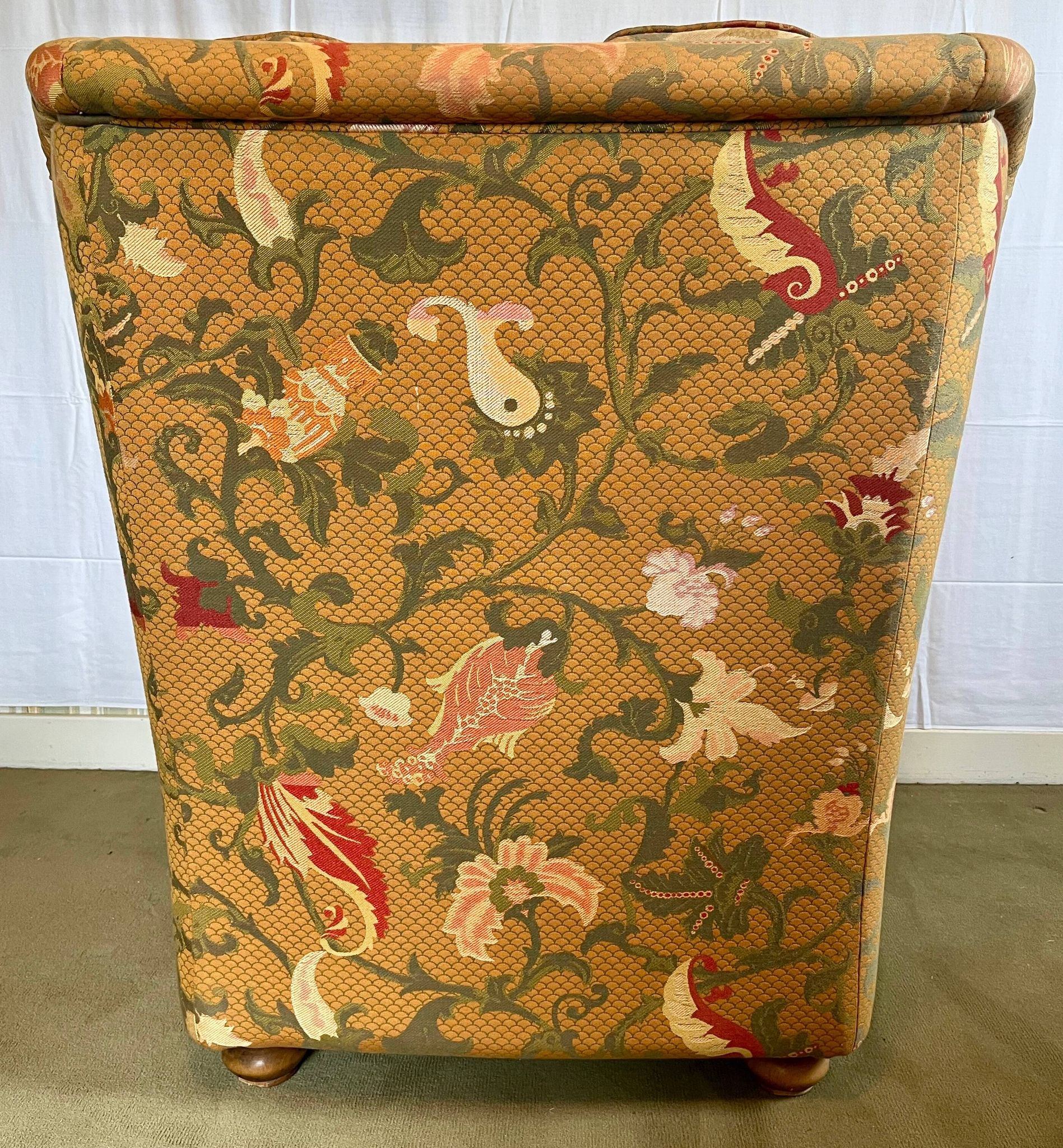 Fauteuil a oreilles vintage, marque burov, annees 90