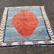 Handmade wool Berber rug with long pile, 110x150cm.