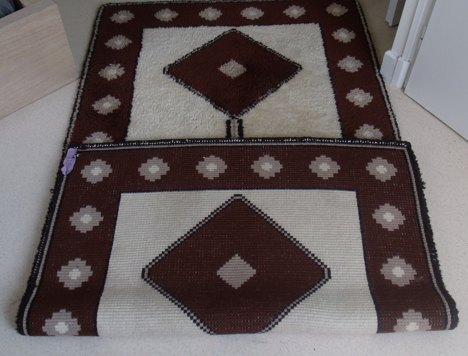 Carpet wool style ethnic 104 x 198