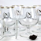 6 glasses with digestive "N"