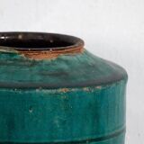Antique green glazed ceramic vase (circa 1820) #35