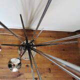 Vintage 1970 chrome metal lamp 7 branches